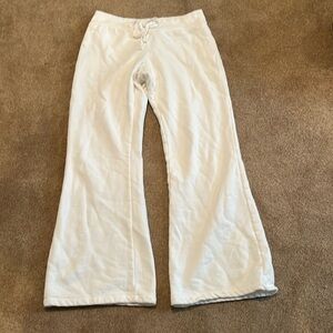 Brandy Melville wide leg white pants with drawstring waist - one size
